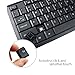 UHURU Wireless Keyboard and Mouse 2.4GHz Compact Slim with Full Size Keyboard Mouse Combo for Windows 10 / 8 / 7 / Vista / XP, Notebook, Laptop, Smart TV