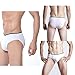 Starly Mens Cotton Disposable Underwear Panties Handy Briefs for Travel Fitness White (10pk) (M)