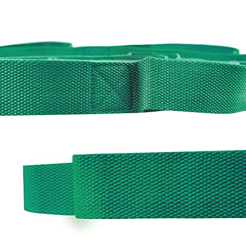 Forbidden Road Stretch Strap with 12 Loop Exercise Strap for Physical Therapy Yoga Dance Pilates Greater Flexibility and Fitness Workout Deepen Green/Black/Purple