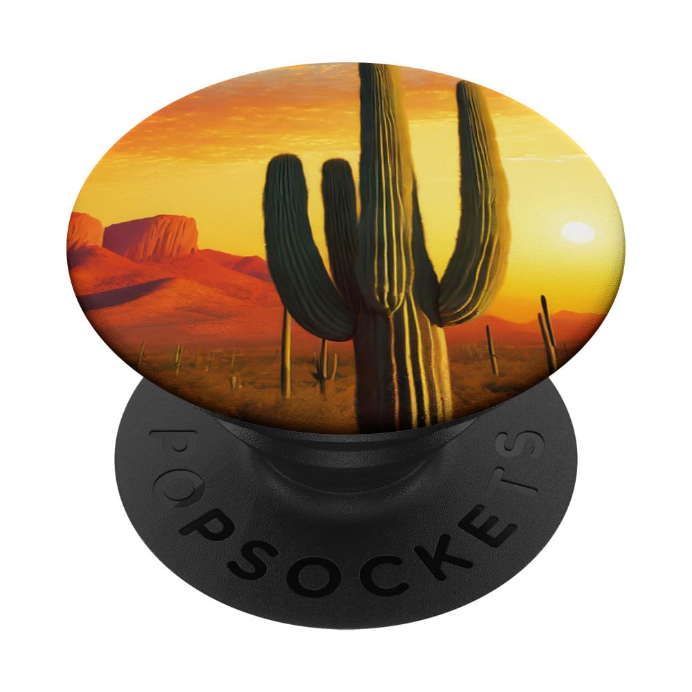 Southwest Desert Saguaro Cactus PopSockets Swappable PopGrip