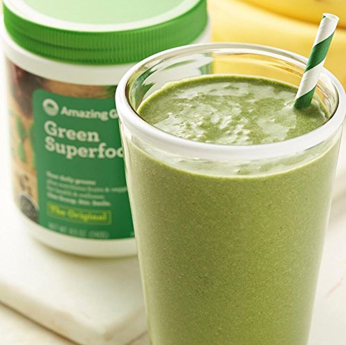 AMAZING GRASS GREENS BLEND SUPERFOOD: SUPER GREENS POWDER WITH SPIRULINA, CHLORELLA, BEET ROOT POWDER, DIGESTIVE ENZYMES, PREBIOTICS & PROBIOTICS, ORIGINAL, 60 SERVINGS (PACKAGING MAY VARY)