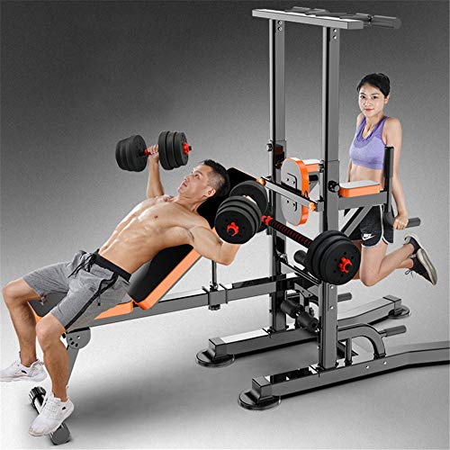 ZJDU-Training-Fitness-Workout-StationAdjustable-Heavy-Duty-Dip-Station-Stand-Body-Press-BarPower-Tower-Dip-Station-Pull-Up-Bar-for-Home-Gym-Strength-Training-Workout-Equipment