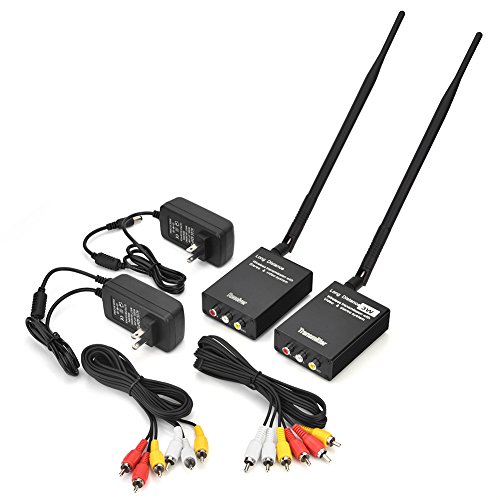 Fosa 100V-240V 3W 2.4G Wireless AV Sender Audio Video Transmitter And Receiver Black