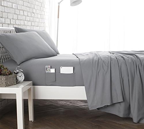 Byourbed BYB Bedside Pocket Twin XL Sheet Set - Supersoft Gray