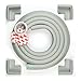Edge Armor 4 Corner Protectors Plus 2 Meters of Edge Guards Premium Furniture Corner Safety Bumpers - Slate Grey