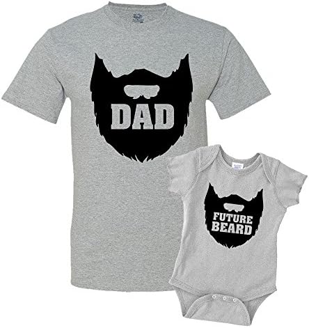 Dad Beard Future Beard Shirts Matching Father Son Shirts Bodysuit Clothing