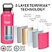 Healthy Human Stainless Steel Water Bottle | Double Walled Vacuum Insulated Water Thermos for Adults | Eco-Friendly Travel Bottles with Leak Proof Lid (Hawaiian Pink, 32oz/946ML)