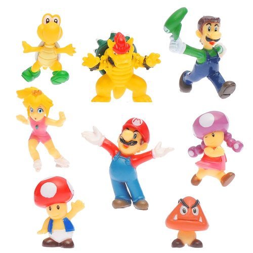 OliaDesign Super Mario Brothers Figures Set (8 Piece), 1.5" Small Amazon Mỹ Fado.vn