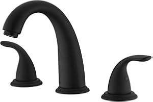 sumerain Matte Black Roman Bathtub Faucet With Valve, 3 Hole High Flow Bathtub Faucet