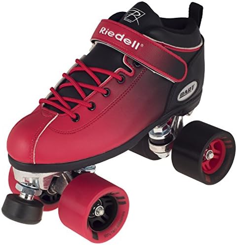 New! Riedell Dart 2 Tone Black &amp; Red Ombre Quad Roller Speed Skate Youth &amp; Adult Sizes! (Youth 1) (Mens 6)