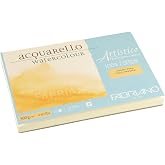 Fabriano Artistico Traditional White Watercolor Block, 140 lb./300 GSM, Cold Press, 25 Sheets, 5" x 7"