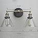 CLAXY Ecopower Simplicity Industrial Edison Antique Glass 2-Light Wall Sconces Fixture