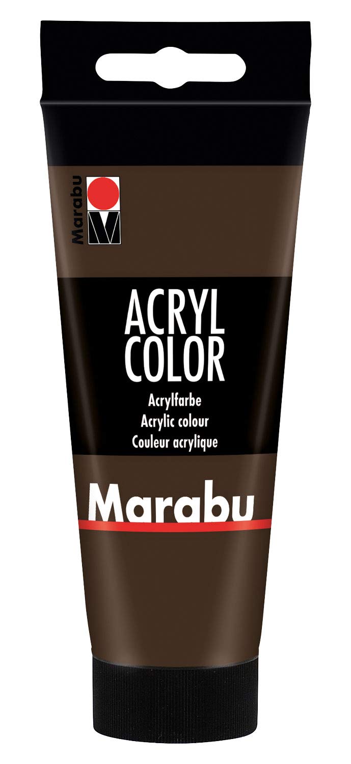 Marabu 0012010050045 Acryl Color, Dark Brown, 100 ml
