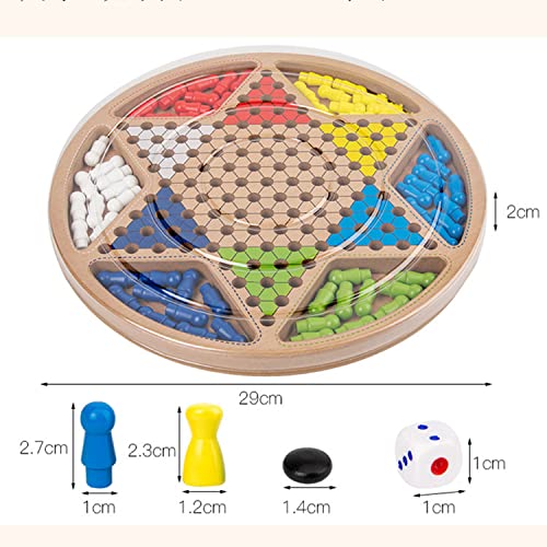 Chinese wooden Checkers & Flying Checkers multiplayer board game, two
