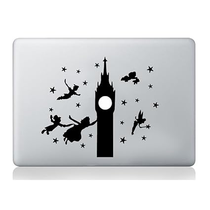 ArtStickers Peter Pan Big Ben Sticker Silhouette MacBook Laptop Decal Vinyl Skin Mural Art MacBook Laptop