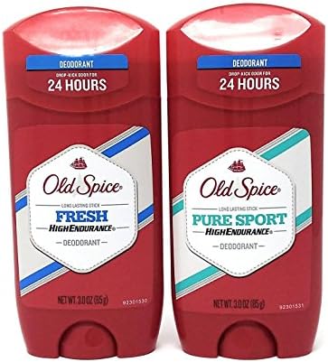 Old Spice High Endurance Men’s Deodorant Bundle – Pure Sport (3 oz) and Fresh Scent (3 oz)