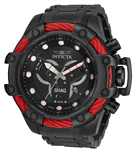 Invicta-Mens-Shaq-Swiss-Quartz-Watch-with-Stainless-Steel-Strap-Black-26-Model-33655