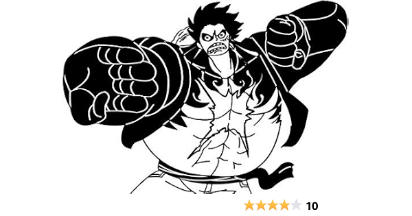 Amazon Com One Piece Luffy Fourth Gear Anime Decal Sticker For Car Truck Laptop 4 5 X 6 6 Automotive