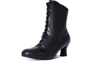 Erocalli Victorian Boots Witch Costume Renaissance Shoes Women Pirate Vintage Boot Witchy Clothes for Women