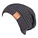 LETHMIK Functional Slouchy Beanie Unisex Skully Hat Warm Infinity Scarf in 3 Colors ,Gray,One Size (Elastic)