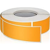 Orange Rectangle Stickers 3 x 1 Inch Color Coding Labels Vinyl Roll Self-Adhesive Waterproof Removable 500 PCS