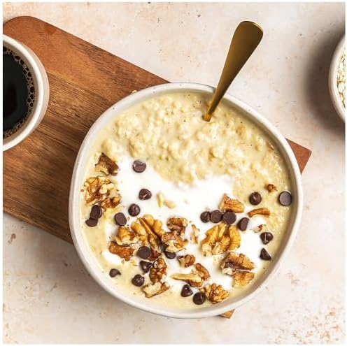 A PROTEÍNA FUNCIONA Papas de Alta Proteína 360 | Banana com Chips de Chocolate | Pequeno-almoço com baixo teor de açúcar | Vitaminas adicionadas | Aveia Integral com Baixo Índice Glicémico | 500gr