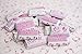 Girl Baby Shower Mini Chocolate Candy Bar Wrapper Labels, Pink Party Favor Stickers - 45 Count