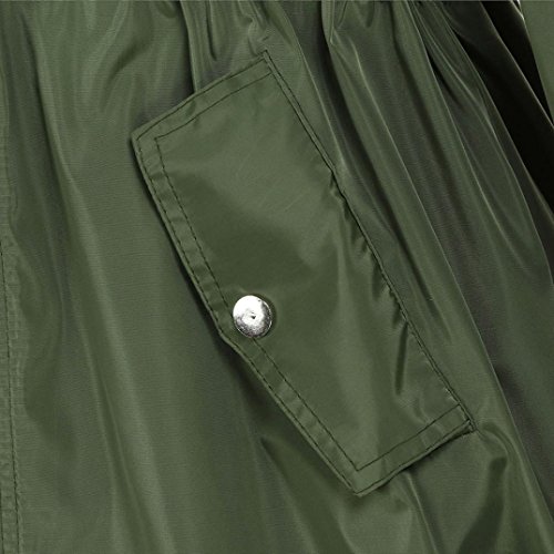 Women Coat, Gillberry Women Rain Jacket Waterproof Hooded Zip Lightweight Trench Coat Windbreaker (Green, S) - Thumbnail 6