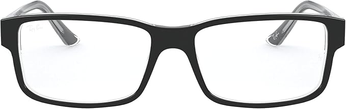 Amazon Com Ray Ban Rx5245 Square Prescription Eyeglass Frames Black On Transparent Demo Lens 52 Mm Shoes