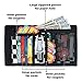 Rough Enough Canvas Big Travel Men Women Wallet Credit Card Holder Coin Purse Pouch Case Organizer with Zipper and Checkerboard Checker Pattern Black White for Outdoor Sport School Boys Girls