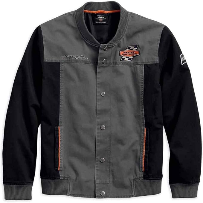 HarleyDavidson Mens Screamin' Eagle Casual Jacket, Gray/Black 97465