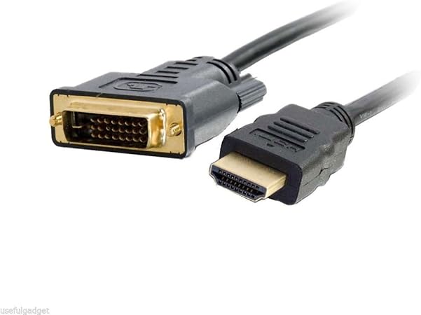 Amazon Com 5 Ft Dvi Male To Hdmi Male Cable Dvi D Dual Link 24 1 Computers Accessories