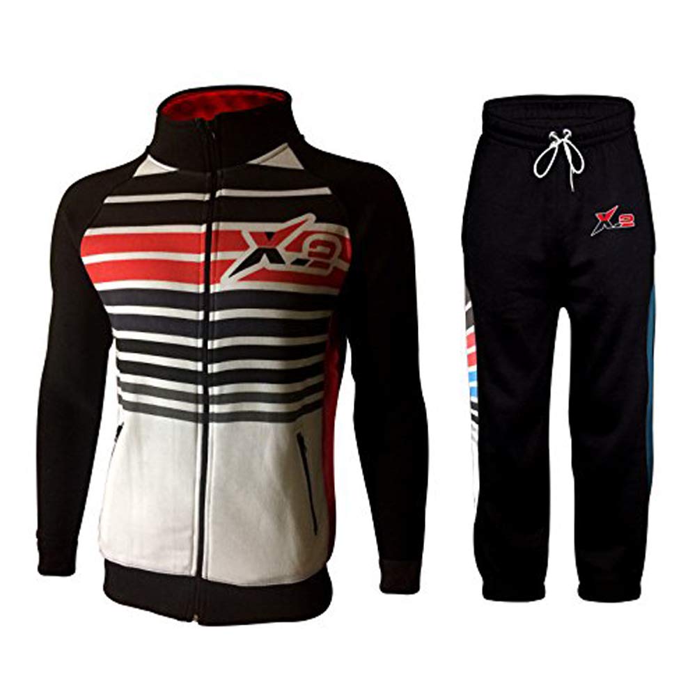 X-2 Men Track Suits 2 Piece Sweatsuits for Men Tracksuits Full Zip Jacket Jogging Suit Pants