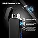 Lighter TECCPO Double Arc Lighter Windproof USB Lighter with Touch Switch, LED Power Indicator - TDEL02P