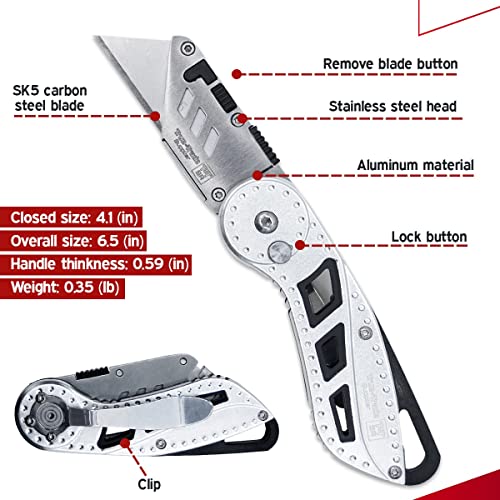 Heavy Duty Utility Knife Folding Box Cutters Holster Nylon Pouch Belt