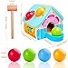 rolimate Pounding Wooden Toy House with Toy Hammer, Unique Design for Pounding Bench Wooden Toys, Kid Toys for Toddlers, Wood Toys, Toddler Toys