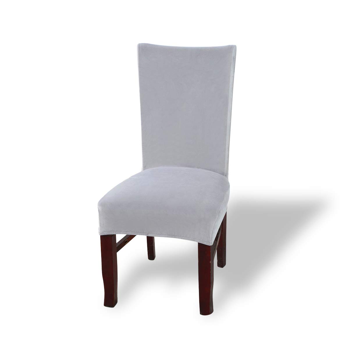 Fashion·LIFE Chair Covers Stretch Spandex High Back Chair Slipcover Dining Room Chair Slipcovers Set of 2 Stretch Removable Washable Dining Chair Protector for Hotel,Home (Light grey, Set of 2)