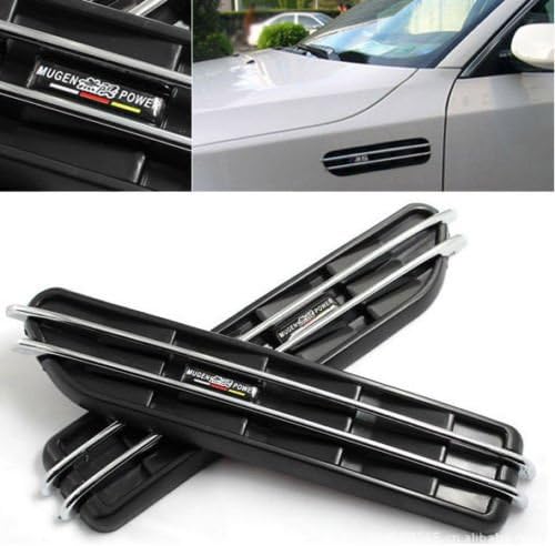 dilei 2x Car Body Side Vent Modified Shark Gills Decoration Sticker For HONDA Mugen power