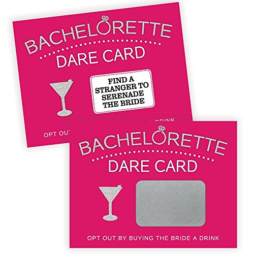 Bachelorette Dare Card Party Game, Girls Night Out, 20 Scratch Off Cards