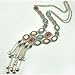 SUNSCSC Vintage Retro Rhinestone turquoise Long Boho Bohemian Statement Necklace for Women (Silver Plated)