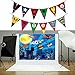 asdfg 5 x 3ft Superhero Cityscape Photography Backdrop and Superhero Party Banner for Kids Birthday Party Decoration, Studio Superhero Photography Background (5 x 3Foot)