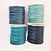 MonkeyJack 4 Rolls 80 Meters 1mm Waxed Cotton Cords Thread for DIY Bracelet Jewelry Making Blue