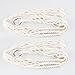 WIWAPLEX Macrame 2 Pack Cotton Rope Indoor Outdoor, 4 Legs Plant Hanger Brackets, Flower Pot Hanging Plant Holder for Home Decorations 40 Inches(White)