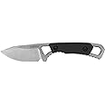 Kershaw Brace Drop Point Pocket Knife, 2-in. Blade, Molded Neck Sheath, Fixed Blade (2085) , Black