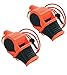 Fox 40 Sonik Blast Cushion Mouth Group Sports and Safety Loud Whistle with Lanyard, Orange & Black (2 Pack)