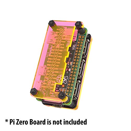 MakerSpot Raspberry Pi Zero Protector for 4-Port Stackable USB Hub HAT - Orange