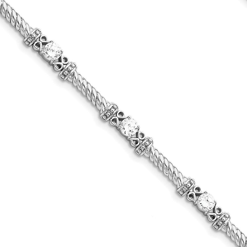 925 Sterling Silver Solid Polished Open back Safety clasp
