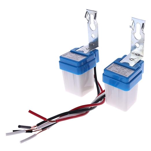 BIlinli 2Pcs Automatic Auto On Off Lichtschalter Fotosteuerungssensor für AC 12 V / 24 V / 110 V