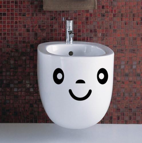 Waterproof Bathroom Smile Sticker Toilet Door Wall Decal Home Decoration Vinyl Art Pvc Posters 5.5