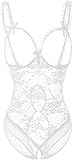 KELITCH Sexy Lace Lingerie Backless Teddy Lingerie